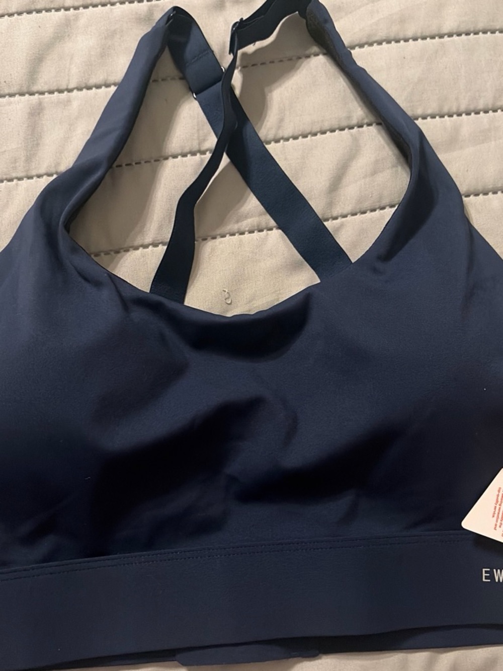 Navy Women's Cross-Back Sports Bra
